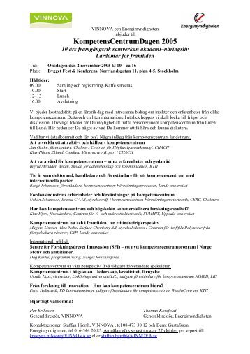 KompetensCentrumDagen 2005 - Norges forskningsråd