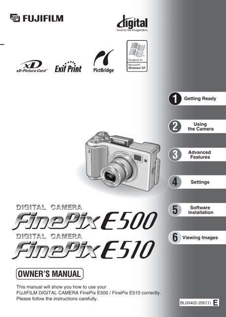 uitvegen Kostbaar tv FinePix E500/FinePix E510 Manual - Fujifilm USA