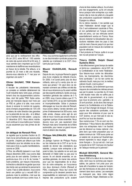 Assises auto - Féderation - La cgt