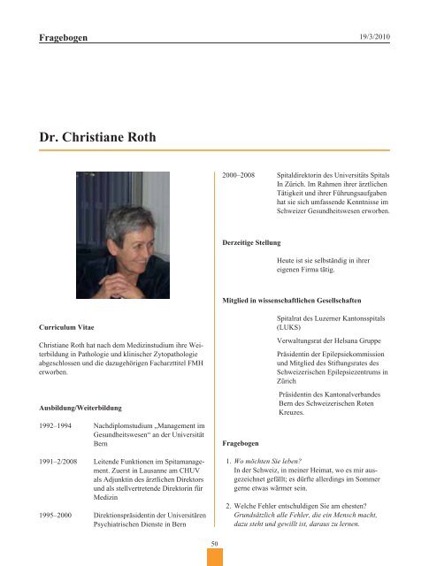 Dr. Christiane Roth - Frauenheilkunde aktuell