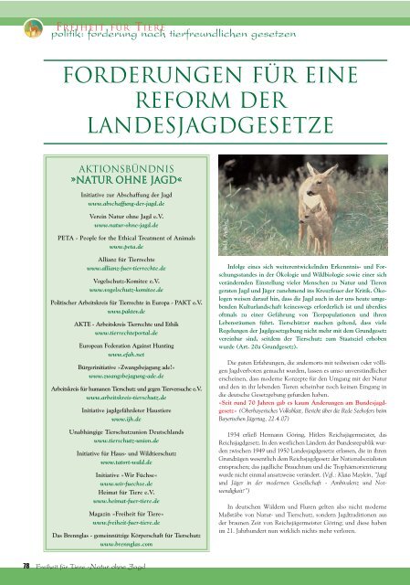 pdf-download Teil 2 - Magazin Freiheit für Tiere