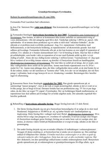 Referat fra GF 28/5 2006 (PDF format) - Grundejerforeningen ...