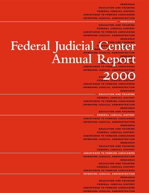 Federal Judicial Center Annual Report 2000