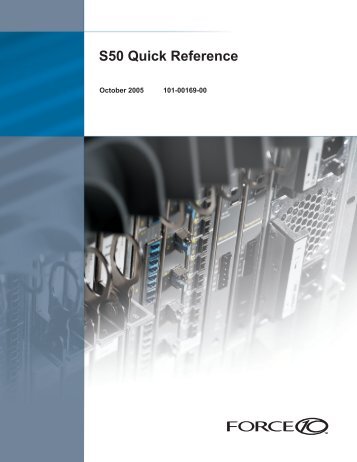 S50 Quick Reference S50 Quick Reference - Force10 Networks