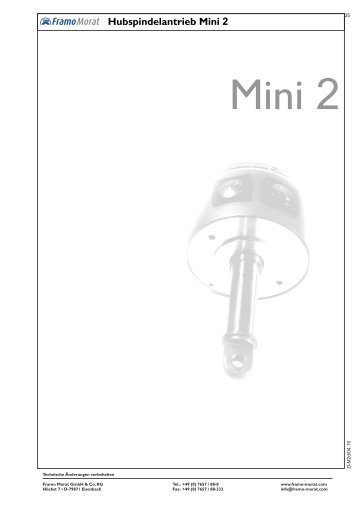 Hubspindelantrieb Mini 2 - Framo Morat
