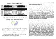 Unsere Geburtstagskinder - FSV Lamerdingen