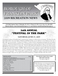 BOROUGH OF FRANKLIN PARK - Franklin Park Borough