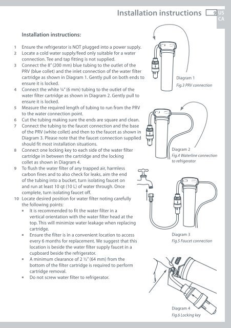 Installation instructions and User guide Instructions ... - Fisher & Paykel