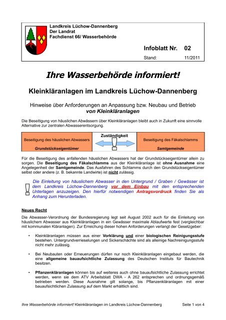 dieses Info-Blatt - Samtgemeinde Gartow