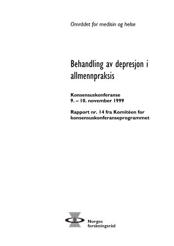 Behandling av depresjon - Hbrs