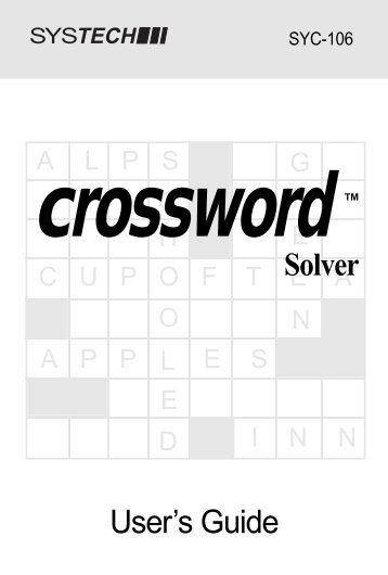crossword - Franklin Electronic Publishers, Inc.