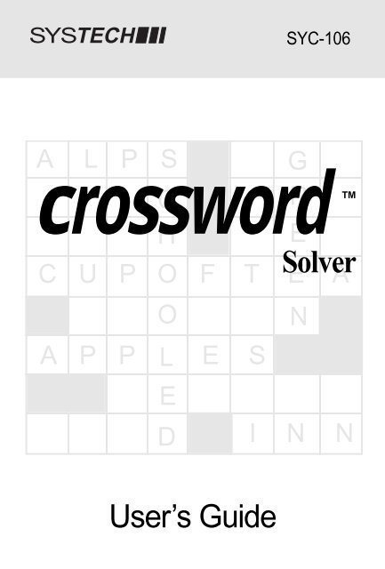 crossword - Franklin Electronic Publishers, Inc.