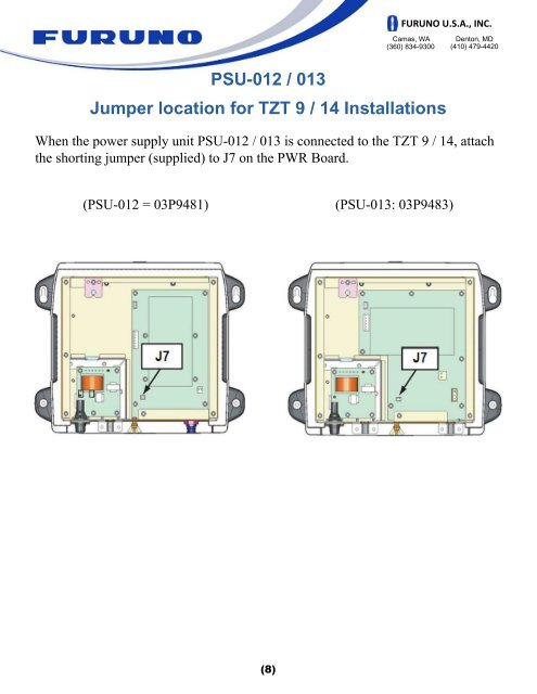 NavNet TZtouch Installation Checklist - Furuno USA