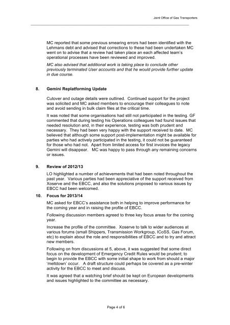 EBCC Minutes 260413 v1.0 - Joint Office of Gas Transporters