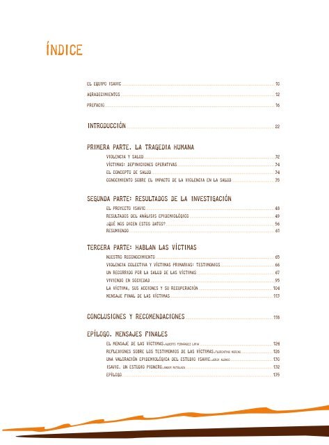 Indice Del Libro La Noche De Las Victimas Fundacion Fernando