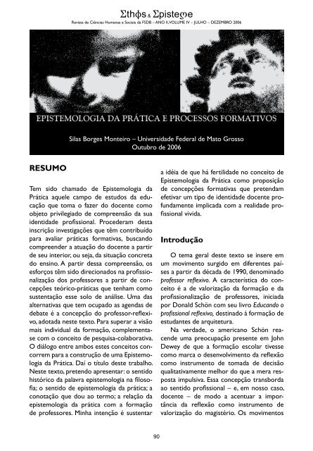 Revista Ethos & Episteme IV - Faculdade Salesiana Dom Bosco