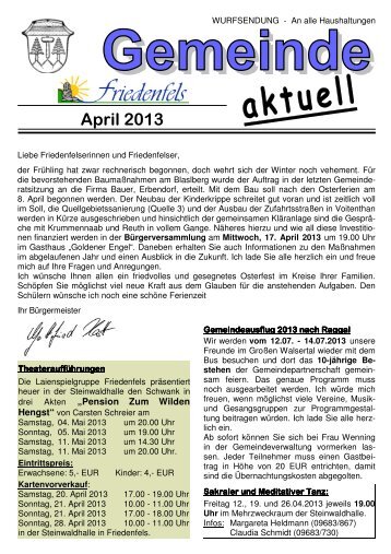 aktuel l - Gemeinde Friedenfels