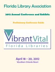 Florida Library Association 2012 Annual Conference ...