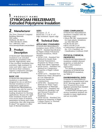 4 STYROFOAM FREEZERMATE Extruded Polystyrene ... - Sweets