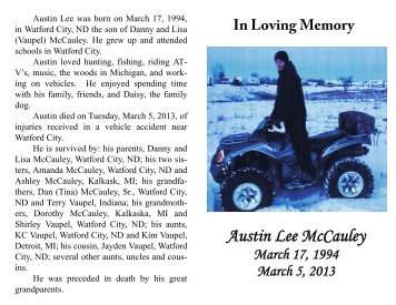 Austin Lee McCauley - Fulkerson Funeral Home