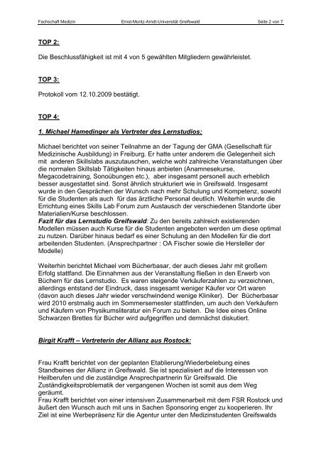 Fachschaftssitzungsprotokoll - Fsrmed