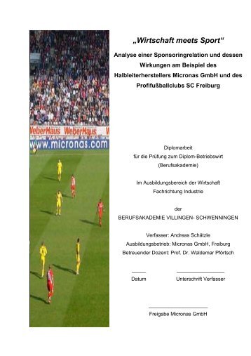 „Wirtschaft meets Sport“ - Fussball - Club - Management - Stefan T ...