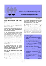 Rechtspfleger-Kurier - Verband Bayerischer Rechtspfleger eV