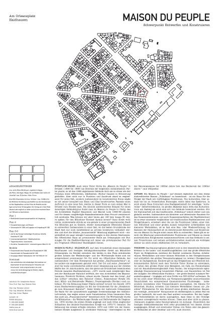 Thema der Allgemeinen Diplomarbeit - Fakultät für Architektur ...