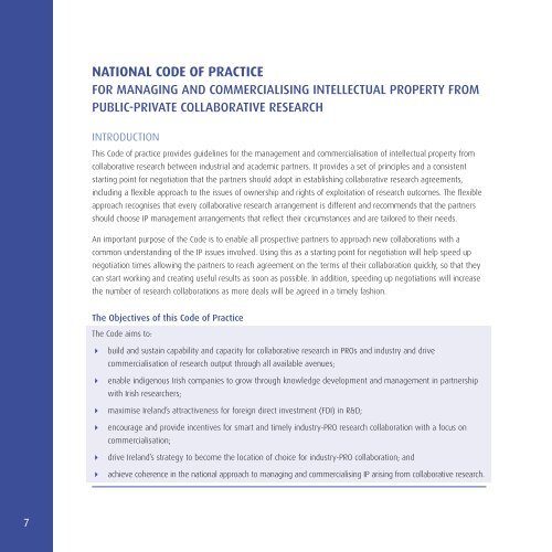 National Code of Practice for Managing Intellectual Property ... - Forfás
