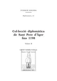 Col·lecció diplomàtica de Sant Pere d'Àger fins 1198 - Fundació ...