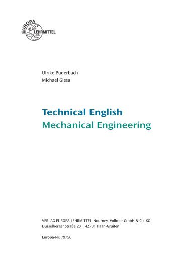 Technical English Mechanical Engineering - fs fachbuch