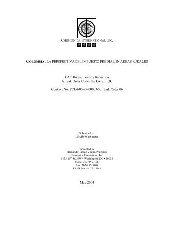 COLOMBIA: LA PERSPECTIVA DEL IMPUESTO ... - Fiscal Reform