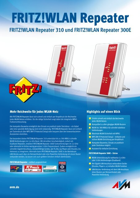 WLAN Repeater 300E und 310 - AVM