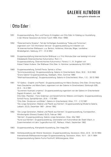 | Otto Eder | - Galerie Altnöder