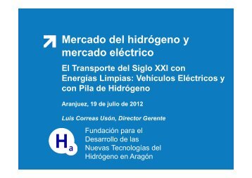 "Mercado del hidrógeno y mercado eléctrico" - Luis Correas