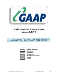 Back Office Training Manual - Module 2 (Hospitality Back Office)