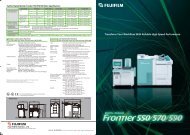 Fujifilm Digital Minilab Frontier 550/570/590 Main Specifications