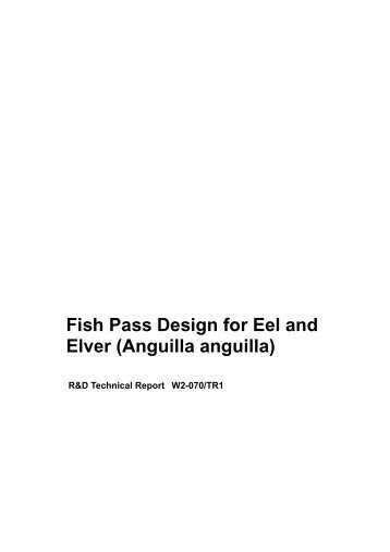 Fish Pass Design for Eel and Elver (Anguilla anguilla) - FreshwaterLife