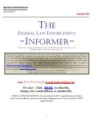 The Informer - FLETC