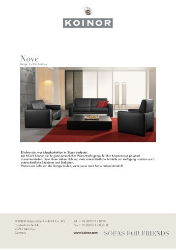 KOINOR - SOFAS FOR FRIENDS: Nove