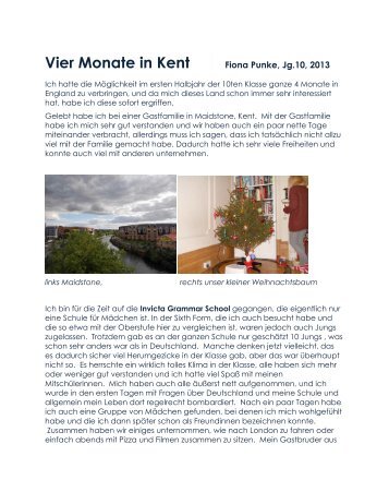 Vier Monate in Kent