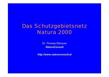 Das Schutzgebietsnetz Natura 2000 (Dr. Thomas ... - Europa im Fluss