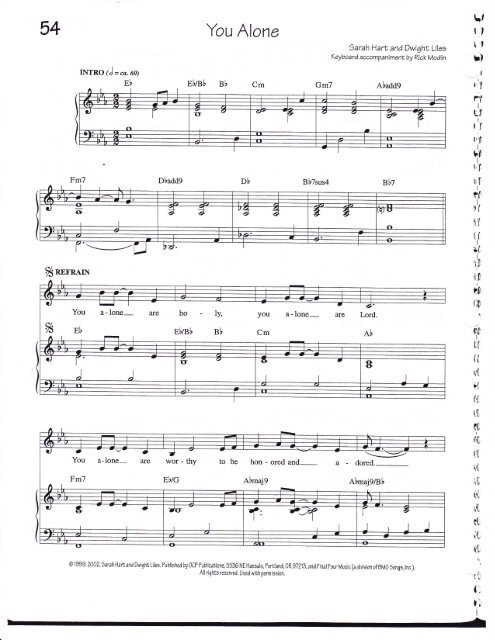 Heart: Alone sheet music for voice, piano or guitar (PDF)