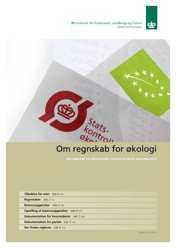 Om regnskab for økologi - Fødevarestyrelsen