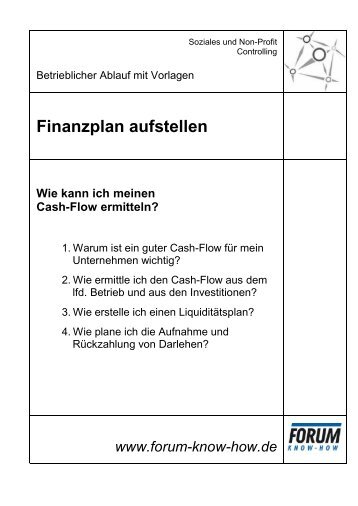 Finanzplan aufstellen