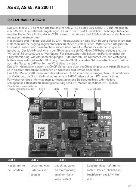 ISDN Tk-Anlage - AGFEO