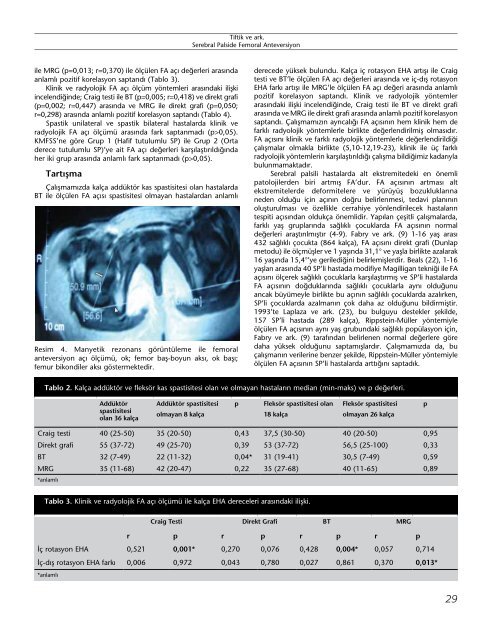 Serebral Palside Femoral Anteversiyonun ... - FTR Dergisi