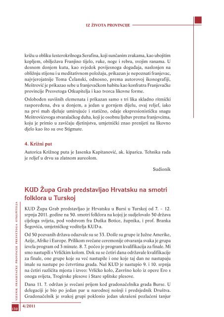 Vjesnik Provincije 4/2011. - Franjevačka provincija Presvetog ...