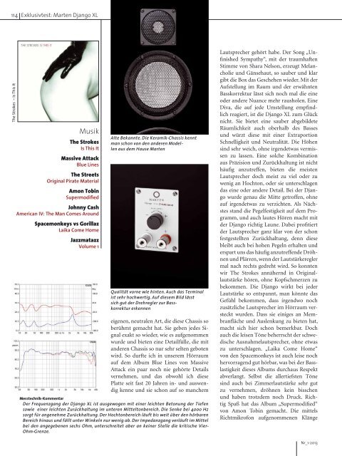 Hifi Lautsprecher 01/2013 Marten Django XL