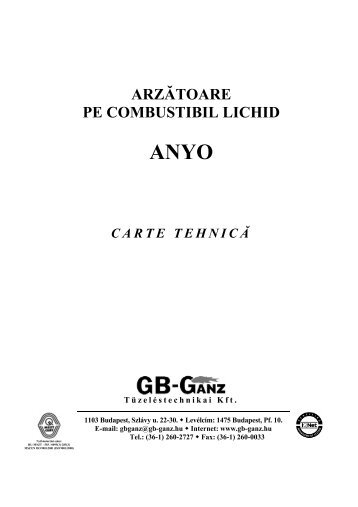 Carte tehnica ANYO.pdf - GB-Ganz Romania Termotehnica SRL